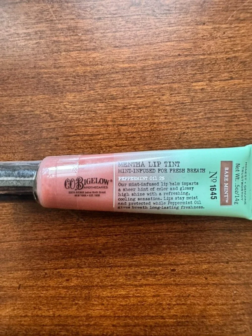 Retired Sealed C.O. Bigelow Mentha Lip Tint Bare Mint # 1645